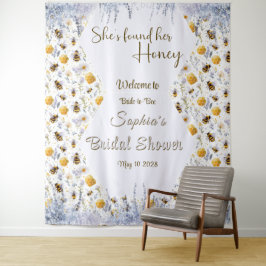 She's Found Her Honey Bridal Shower Backdrop タペストリー