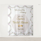 She's Found Her Honey Bridal Shower Backdrop タペストリー (正面)