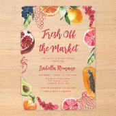 She's Fresh Off the Market Bridal Shower アクリル招待状 (正面)