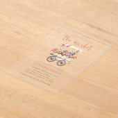 She's Fresh Off The Market Bridal Shower アクリル招待状 (レイダウン)