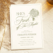 She's Fresh Off the Market Bridal Shower 招待状