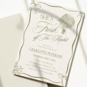 She's Fresh Off the Market Bridal Shower 招待状