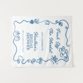 She's Fresh Off The Market Bridal Shower Sign タペストリー (正面(横))