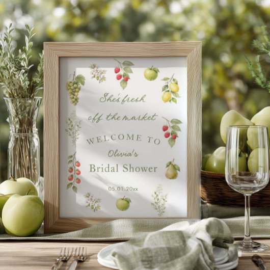 She's fresh off the market bridal shower welcome ポスター