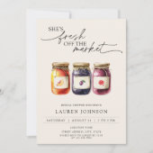 She's Fresh Off The Market Fruits Bridal Shower 招待状 (正面)