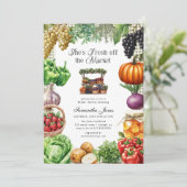 She's Fresh Off The Market Gingham Bridal Shower 招待状 (スタンド正面)