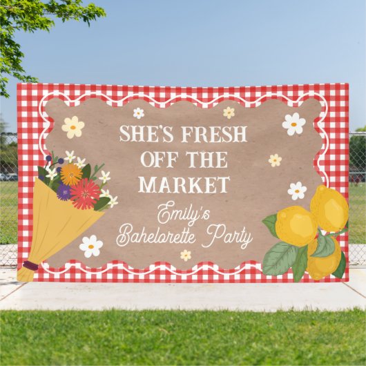 SHE'S FRESH OFF THE MARKET party banner 横断幕 (外側)