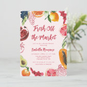 She's Fresh Off the Market Pink Bridal Shower 招待状 (スタンド正面)