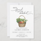 She's Fresh Off The Market Vegetable Bridal Shower 招待状 (正面)
