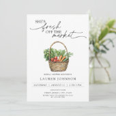 She's Fresh Off The Market Vegetable Bridal Shower 招待状 (スタンド正面)