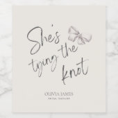 She's Getting Married Bridal Shower ワインラベル (シングルラベル)