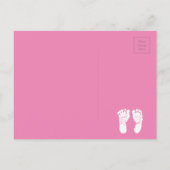 She's Here誕生日発表のための女の子 案内ポストカード (裏面)