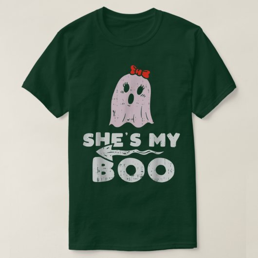 Shes My Boo Cute Matching Couple Halloween Costume Tシャツ (デザイン正面)