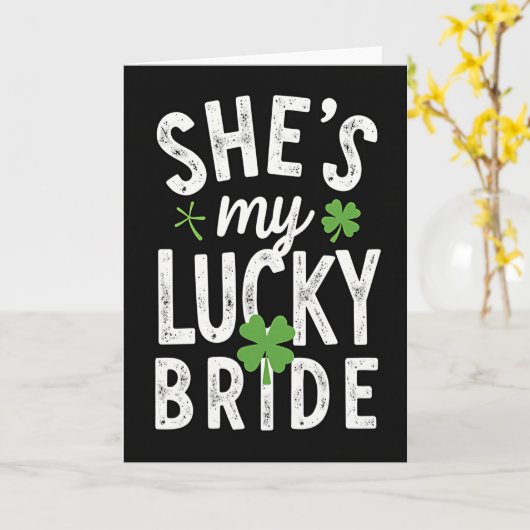 Shes My Lucky Bride St Patricks Card カード (黄色い花)