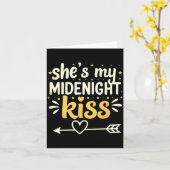 She's My Midnight Kiss Happy New Year Matching Cou カード (黄色い花)