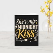 She's My Midnight Kiss Happy New Year Matching Cou カード (黄色い花)