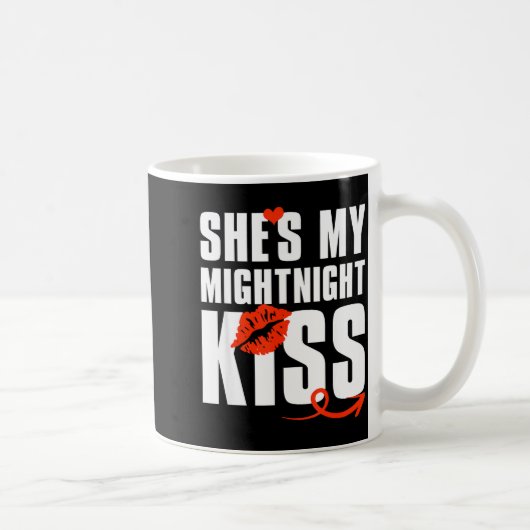 She's My Midnight Kiss Happy New Year Matching Fun コーヒーマグカップ (右)