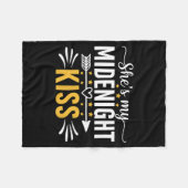 She's My Midnight Kiss Happy New Year Nye Matching フリースブランケット (正面(横))