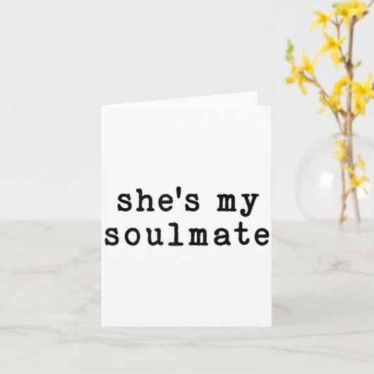 She's My Soulmate I Don't Know Him Funny Matching  カード (黄色い花)