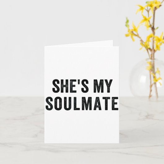 She's My Soulmate I Don't Know Him Funny Matching  カード (黄色い花)