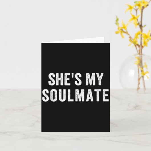She's My Soulmate I Don't Know Him Funny Matching カード (黄色い花)
