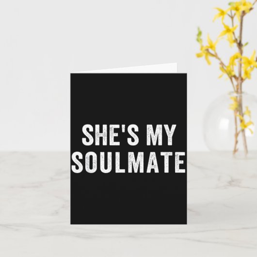 She's My Soulmate I Don't Know Him Funny Matching カード (黄色い花)