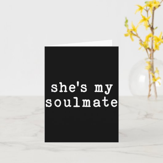 She's My Soulmate I Don't Know Him Funny Matching  カード (黄色い花)
