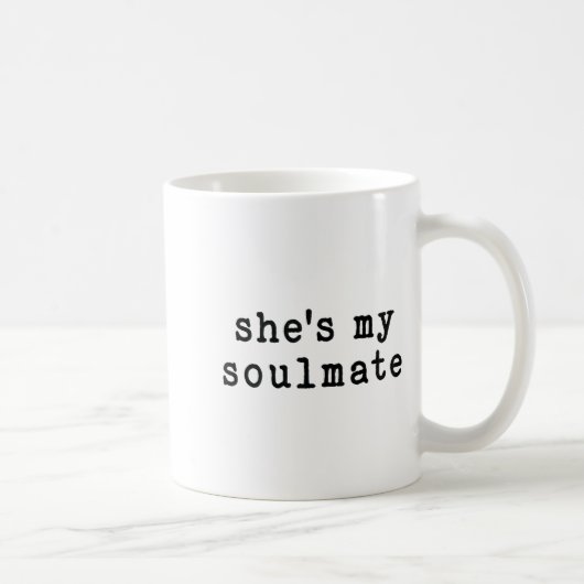 She's My Soulmate I Don't Know Him Funny Matching  コーヒーマグカップ (右)