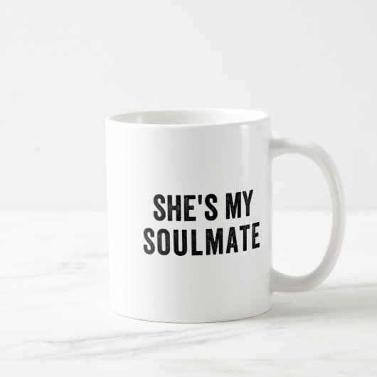 She's My Soulmate I Don't Know Him Funny Matching  コーヒーマグカップ (右)