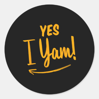 She's My Sweet Potato I Yam Matching Couple Thanks ラウンドシール