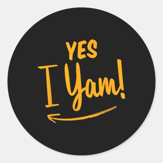 She's My Sweet Potato I Yam Matching Couple Thanks ラウンドシール (正面)