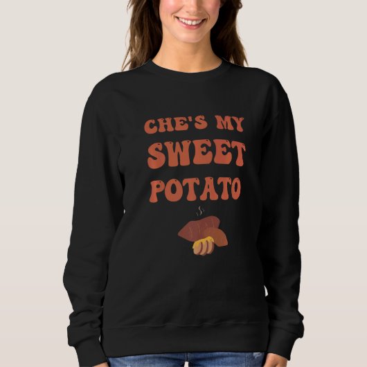 She's My Sweet Potato I Yam Set Couples Thanksgivi スウェットシャツ (正面)