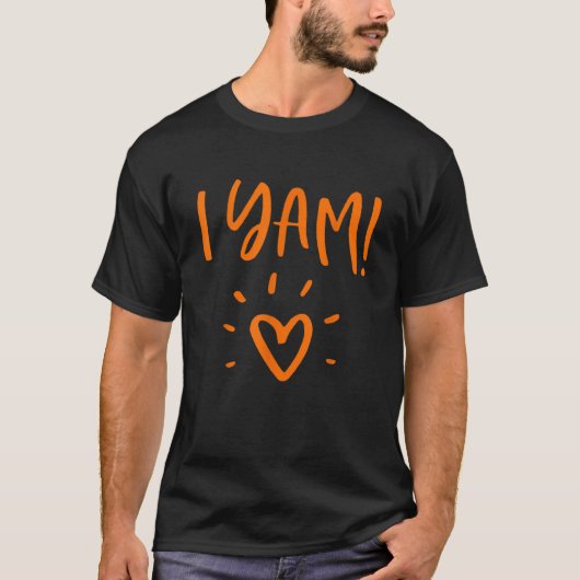 She's My Sweet Potato I Yam Set Couples Thanksgivi Tシャツ (正面)
