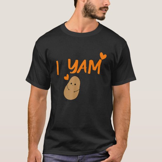 She's My Sweet Potato I Yam Set Couples Thanksgivi Tシャツ (正面)