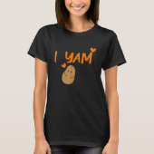 She's My Sweet Potato I Yam Set Couples Thanksgivi Tシャツ (正面)