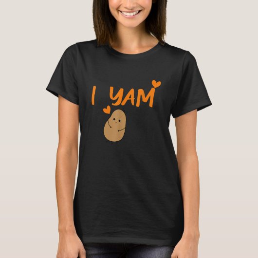 She's My Sweet Potato I Yam Set Couples Thanksgivi Tシャツ (正面)