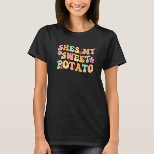 Shes My Sweet Potato I Yam Set Thanksgiving Couple Tシャツ (正面)