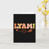 She's My Sweet Potato I Yam Thanksgiving Autumn Co カード (黄色い花)