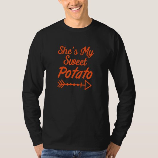 She's my sweet potato I yam Thanksgiving Matching  Tシャツ (正面)