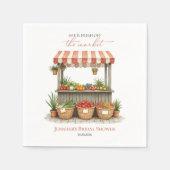 She's Off the Marketファーマーズマーケットブライダルシャワー スタンダードカクテルナプキン (正面)