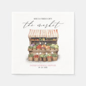 She's Off the Marketファーマーズマーケットブライダルシャワー スタンダードカクテルナプキン (正面)