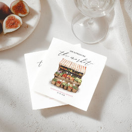 She's Off the Marketファーマーズマーケットブライダルシャワー スタンダードカクテルナプキン