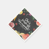 She's Off the Marketファーマーズマーケットブライダルシャワー スタンダードカクテルナプキン (角)