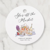 She's Off the Marketファーマーズマーケットブライダルシャワー フェイバータグ (正面)