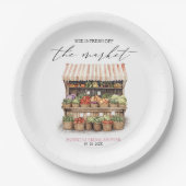 She's Off the Marketファーマーズマーケットブライダルシャワー ペーパープレート (正面)