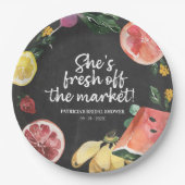 She's Off the Marketファーマーズマーケットブライダルシャワー ペーパープレート (正面)