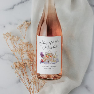 She's Off the Marketファーマーズマーケットブライダルシャワー ワインラベル