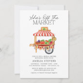 She's Off the Marketファーマーズマーケットブライダルシャワー 招待状 (正面)