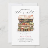 She's Off the Marketファーマーズマーケットブライダルシャワー 招待状 (正面)