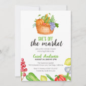 She's Off the Marketファーマーズマーケットブライダルシャワー 招待状 (正面)